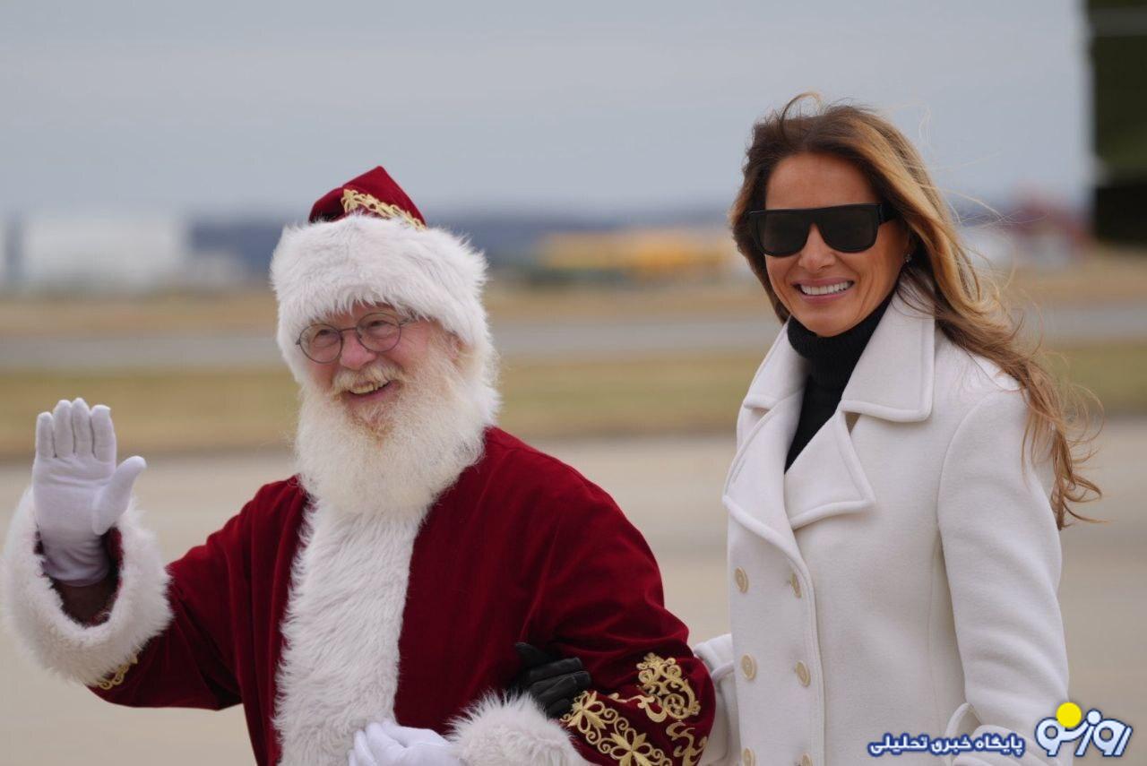 عکس ملانیا ترامپ به همراه بابانوئل!